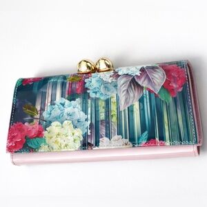 Ted Baker London Multicolor Floral Wallet with Gold Clasp